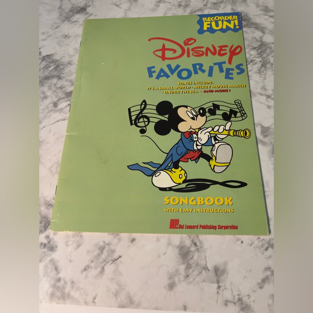 Vintage Disney “RECORDER” song Book